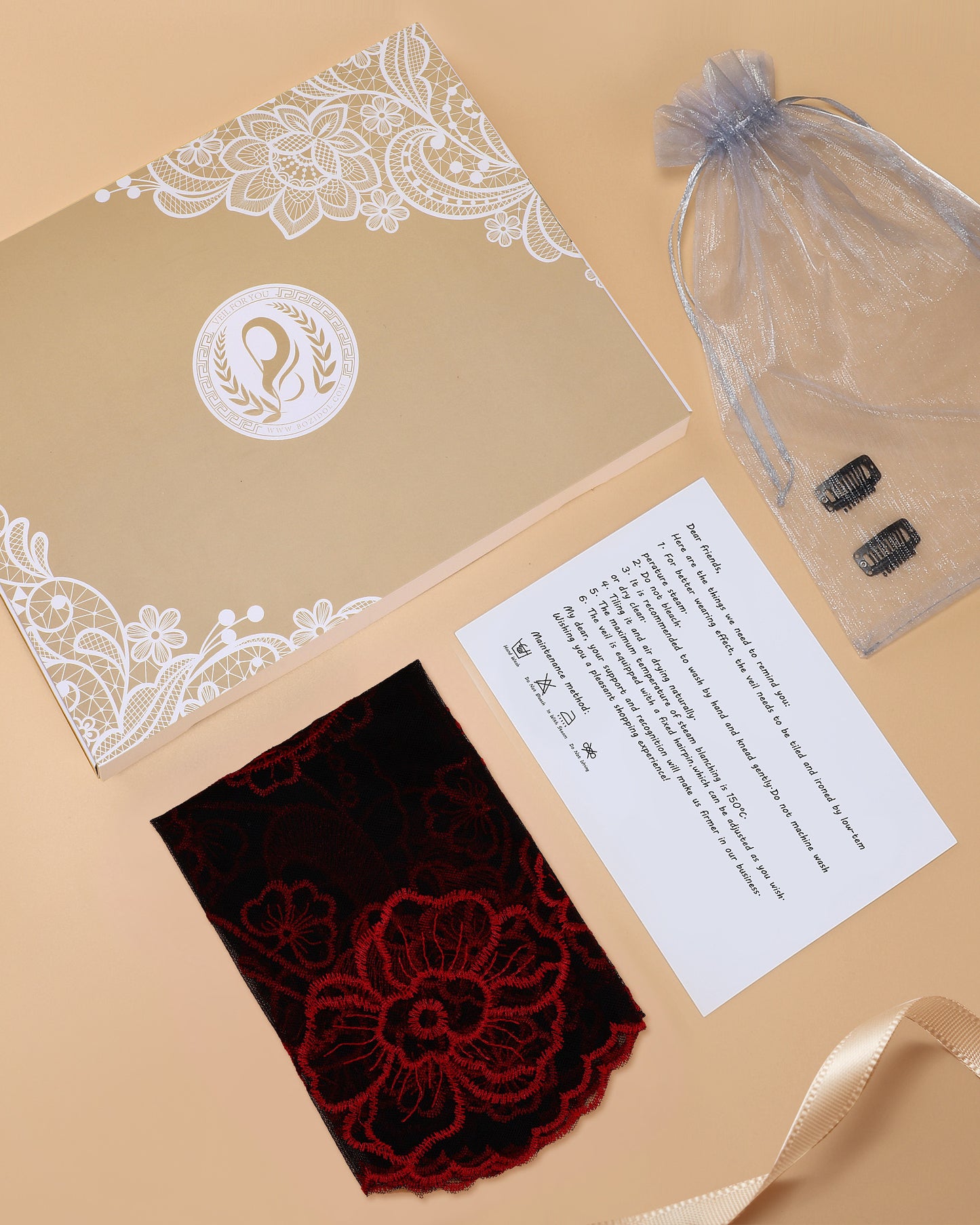 Bozidol Church Veil Lace Mantilla Virgen de guadalupe Costume Christian Prayer Scarf Spanish Catholic Mass Veil (Black-Gold)