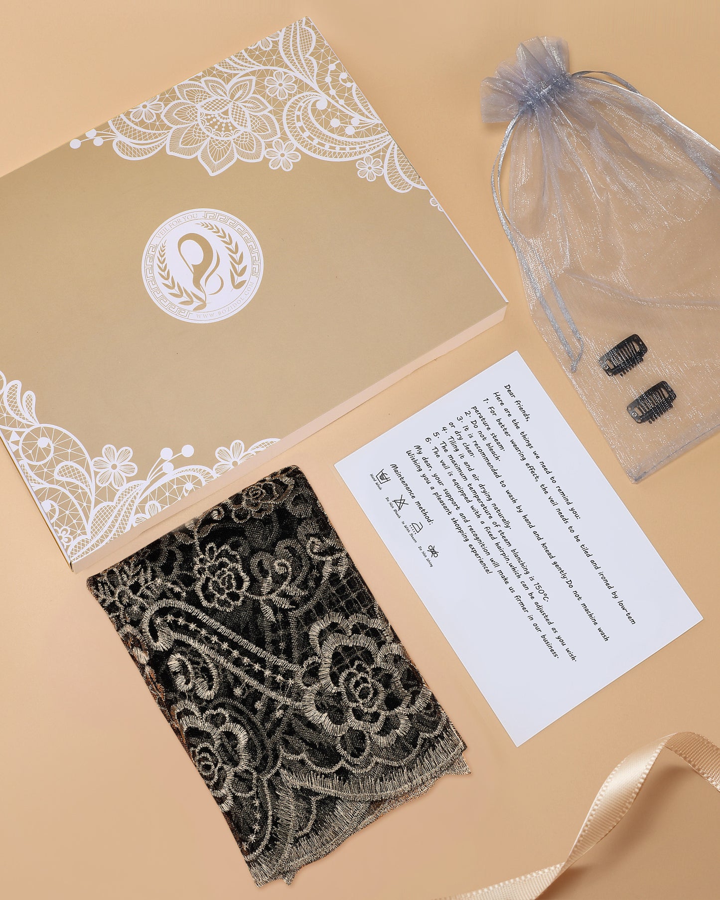 BOZIDOL Church Veil Lace Mantilla - Triangle Virgin Mary Head Covering Spanish Veil for Women