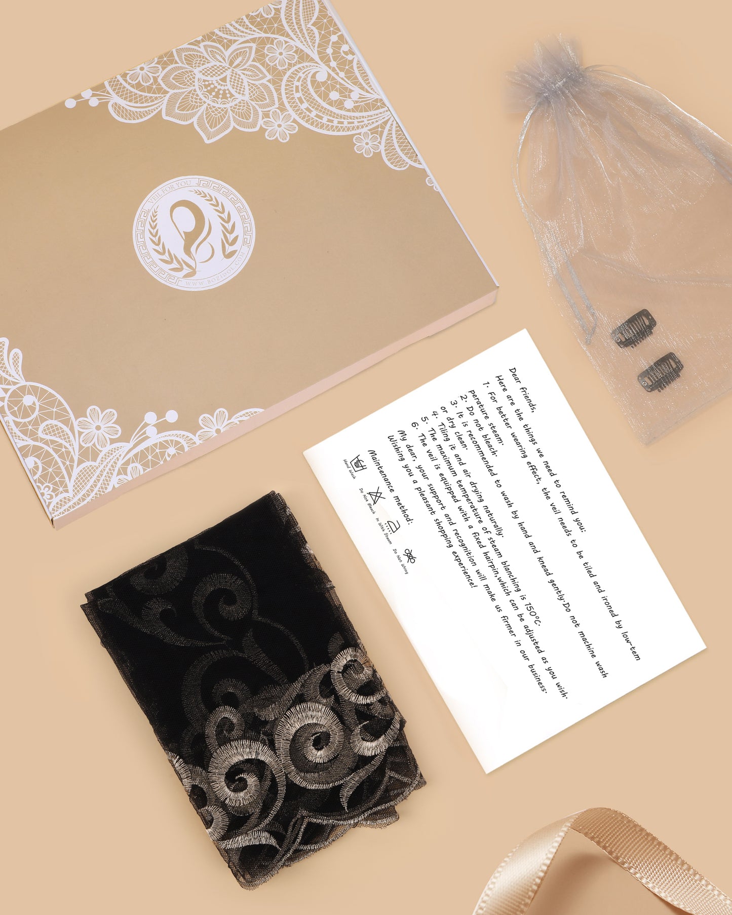 Bozidol D-Shape Holy Spirit Lady Veil- D-shaped embroidered Holy Spirit Holy Water Noble Ladies Veil