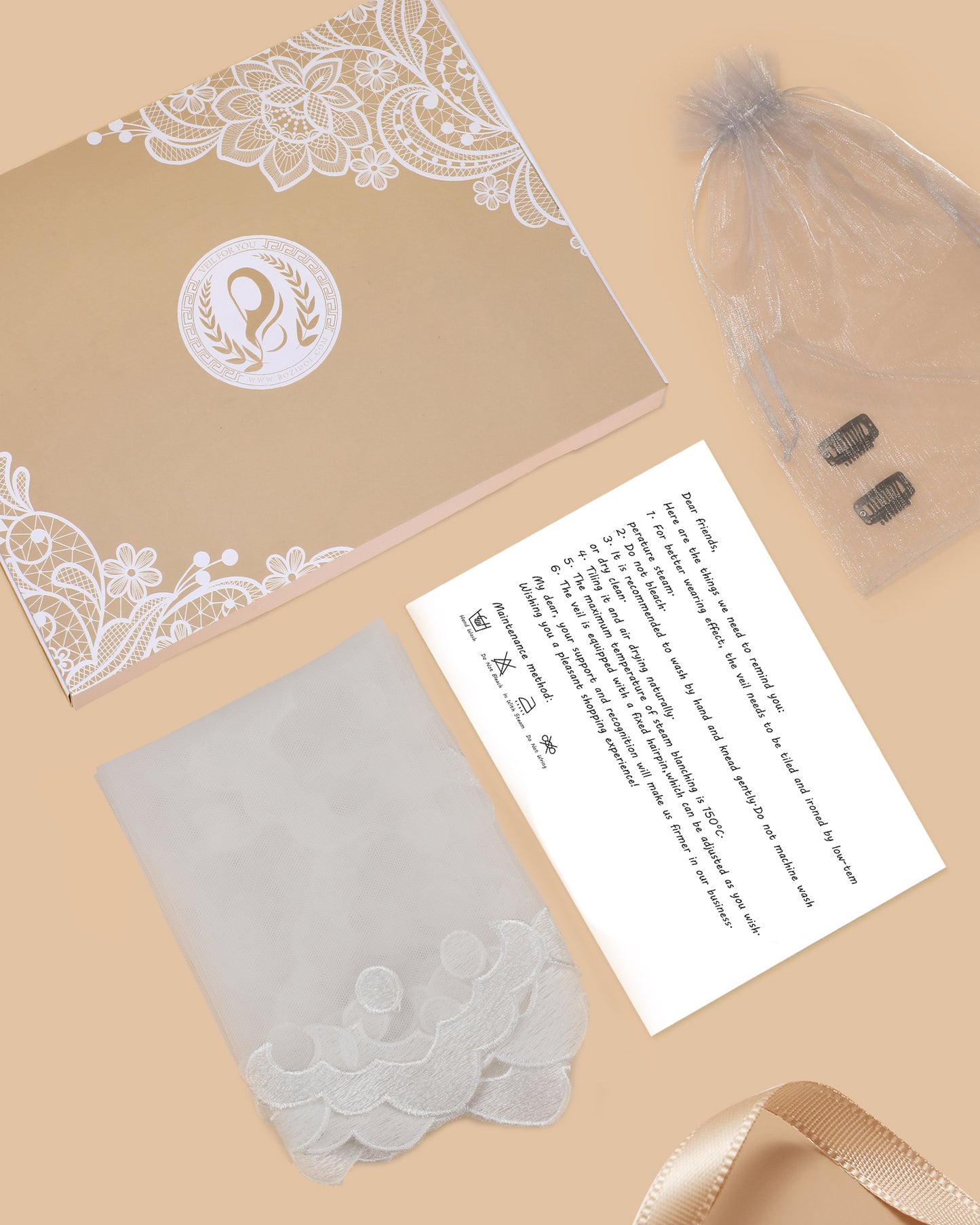 Bozidol D-Shaped Holy Cross Women's Veil - Catholic Church Holy Spirit Cross Embroidery D Shape Women's Veil