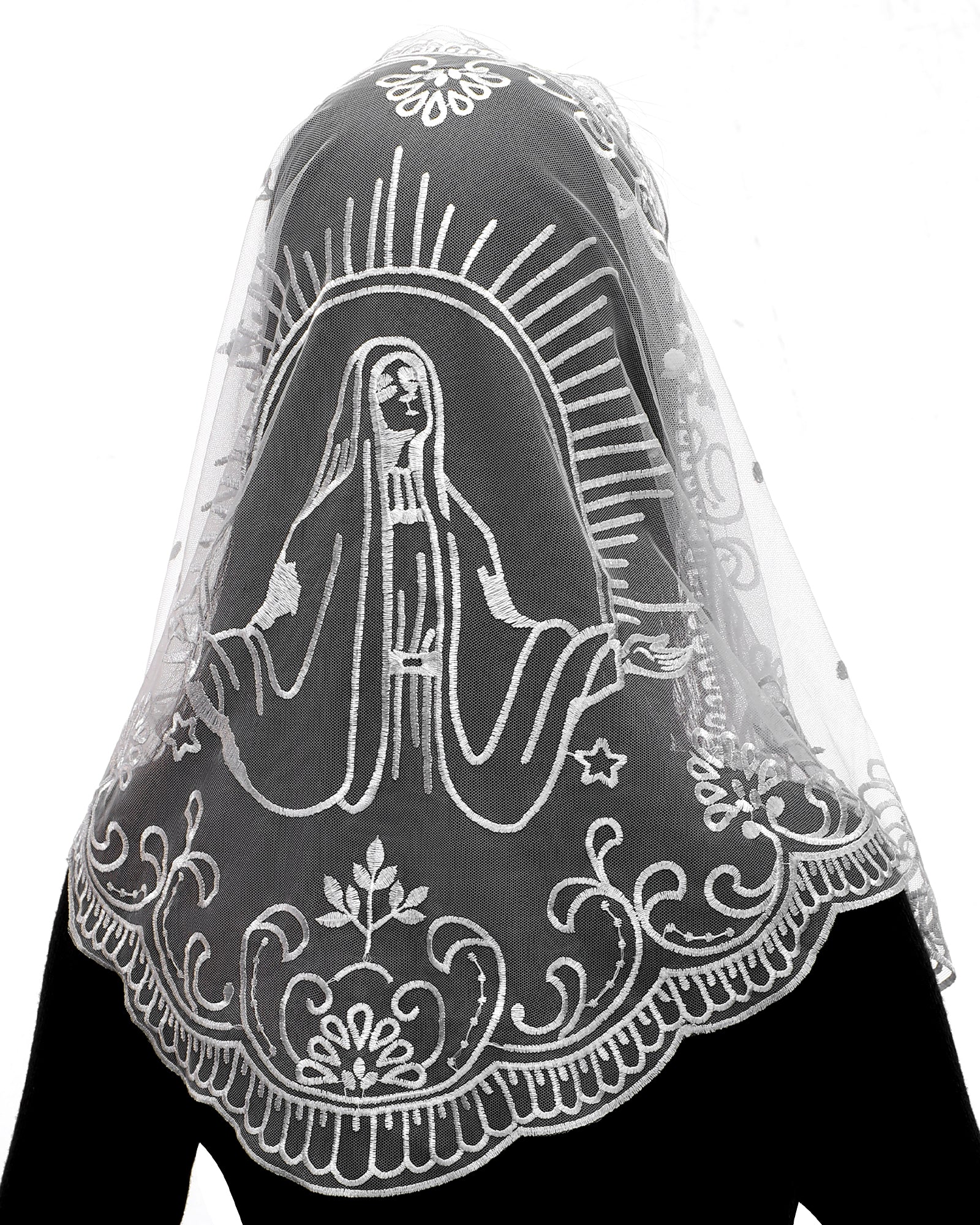 Bozidol Voile de Messe Catholique, Mantille en Dentelle d'Église, Velos Bozidol Voile de Messe Catholique, Mantille en Dentelle d'Église, Velos