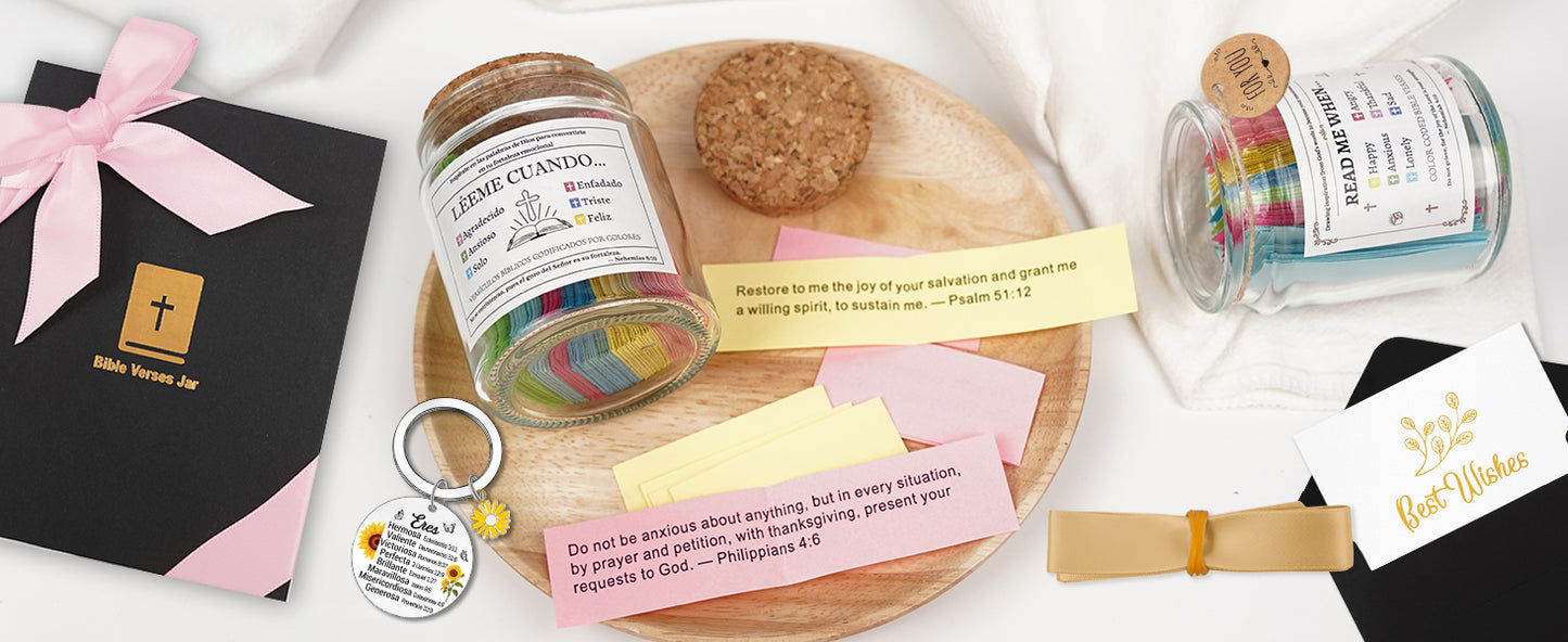 Spanish Bible Verse Jar, Read Me When Bible Verses Jar, Leeme Cuando en Español, Tarro de Versículos Bíblicos en Español, Versos de la Biblia en Frasco en Español, Regalos Cristianos Para Mujer