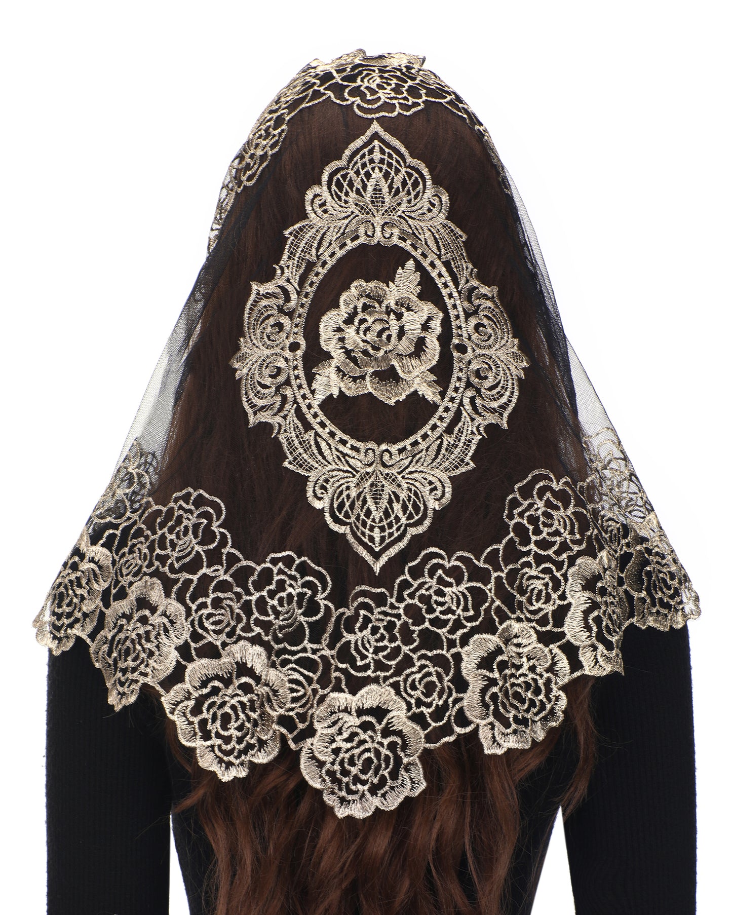 Spanish Style Church Lace Veils- Traditional Vintage Mantilla Veil Latin Mass Head Covering for Women