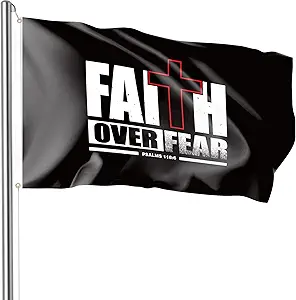 Bozidol Christ Jesus Flag, 3x5 Feet Double Sided Cross Flags with Brass Grommets, Christian Easter Decorations for Indoor and Outdoor House Yard Banner Decor