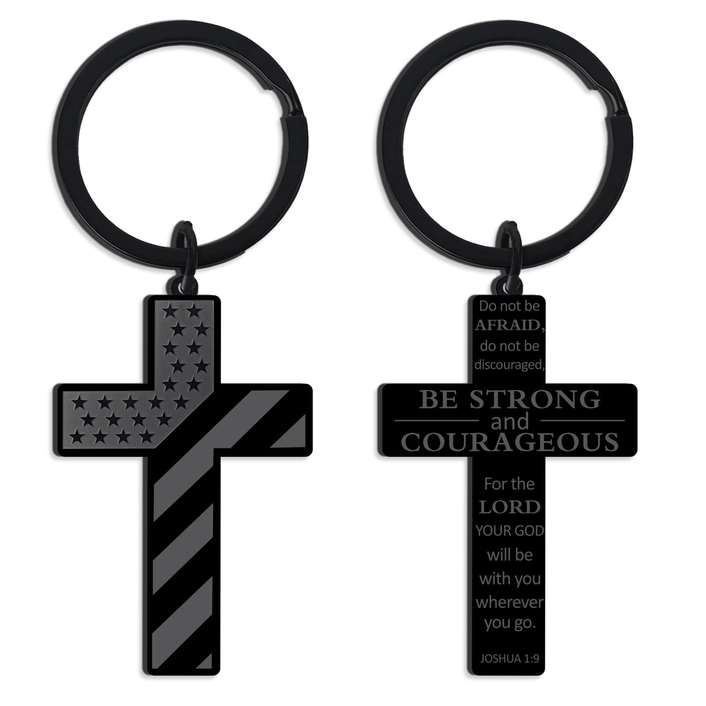 Bozidol Inspirational Bible Verse Cross Keychains, Religious Christian Birthday Baptism Graduation Gifts for Men Boys Teens