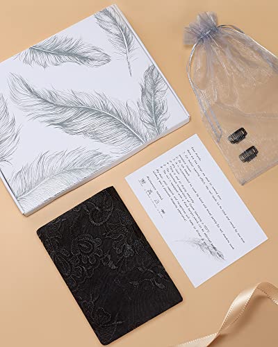Bozidol Triangle Catholic Chapel Mantilla Veils  Short Camellia Embroidery Latin Mass Scarf Church Lace Veil with Gift Box