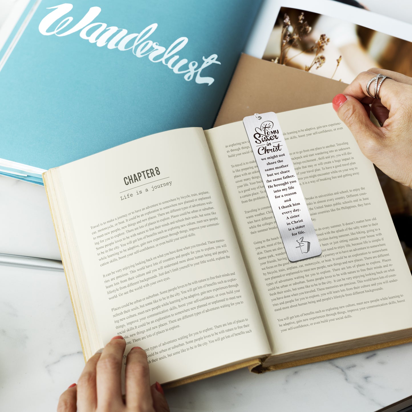 Christian Gifts for Women Girls, to My Sister in Christ Cross Bookmark, Inspirational Metal Bible Verse Book Markers, Religious Baptism Birthday Confirmation Gifts for Teen Girls Book Lovers