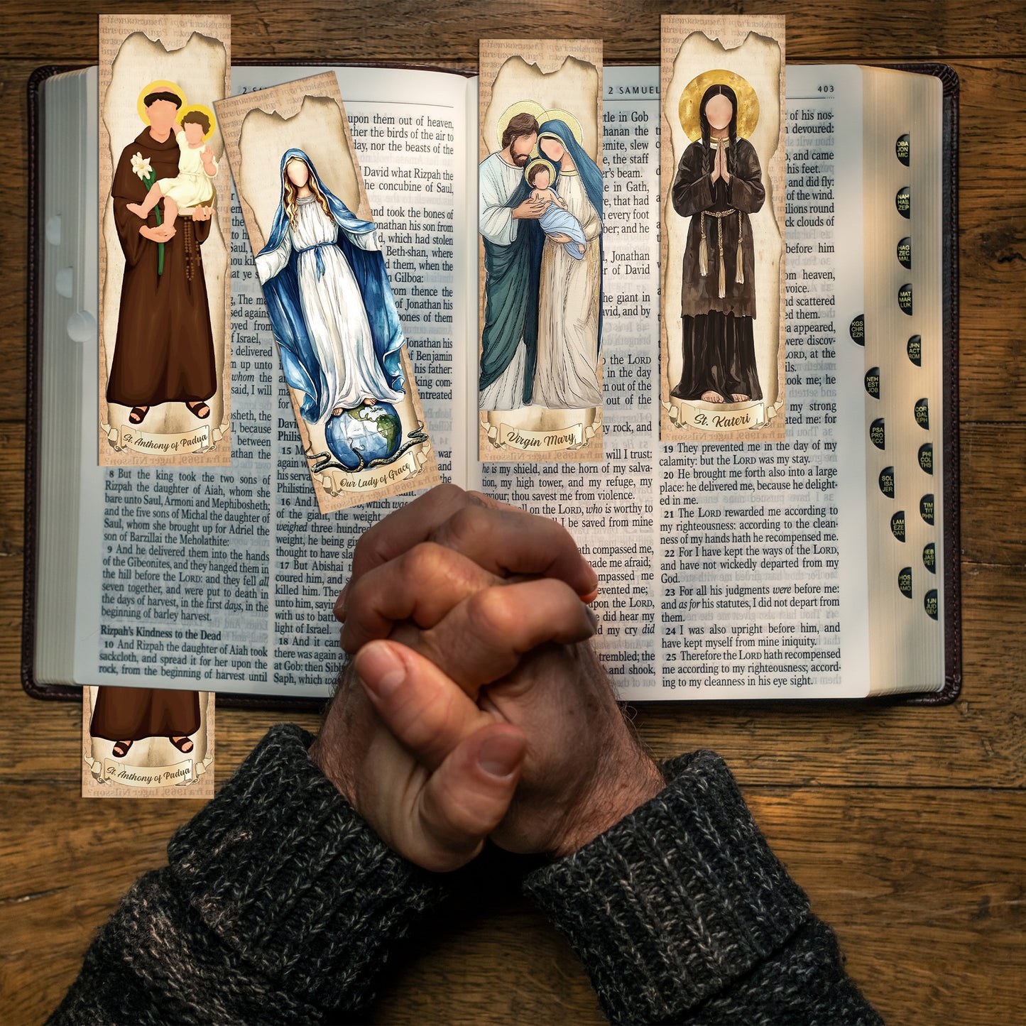 Bozidol 48 Pcs Virgin Mary Catholic Bookmarks, Vintage Our Lady of Guadalupe, Lourdes, St. Jude Book Marks for Reading, Christian Religious Bible Study Gifts for Women and Men Book Lovers