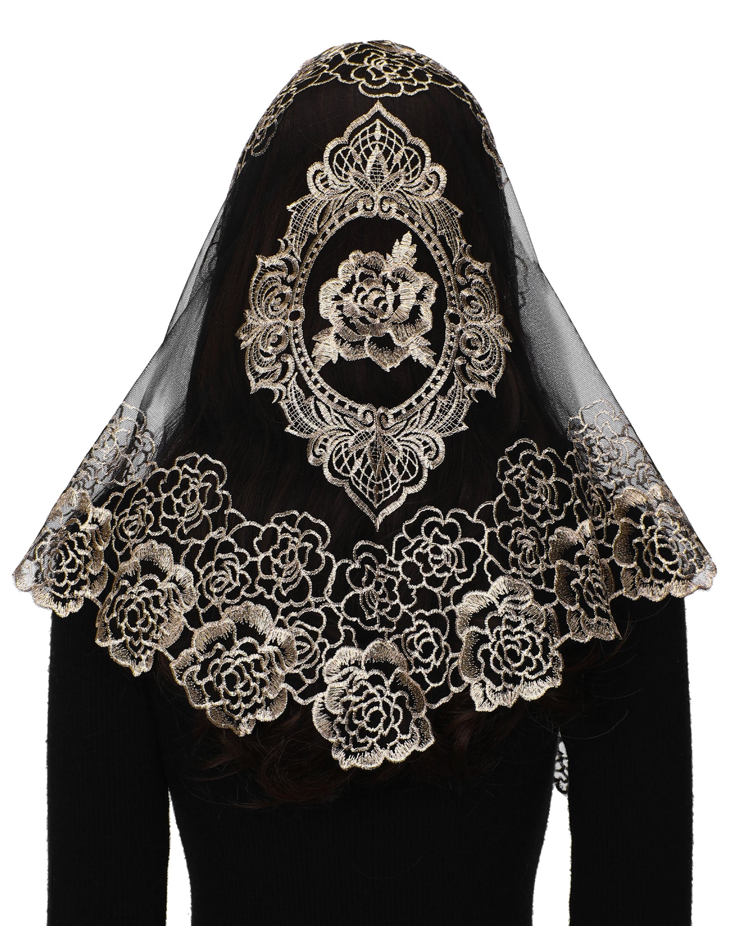 Spanish Style Church Lace Veils- Traditional Vintage Mantilla Veil Latin Mass Head Covering for Women